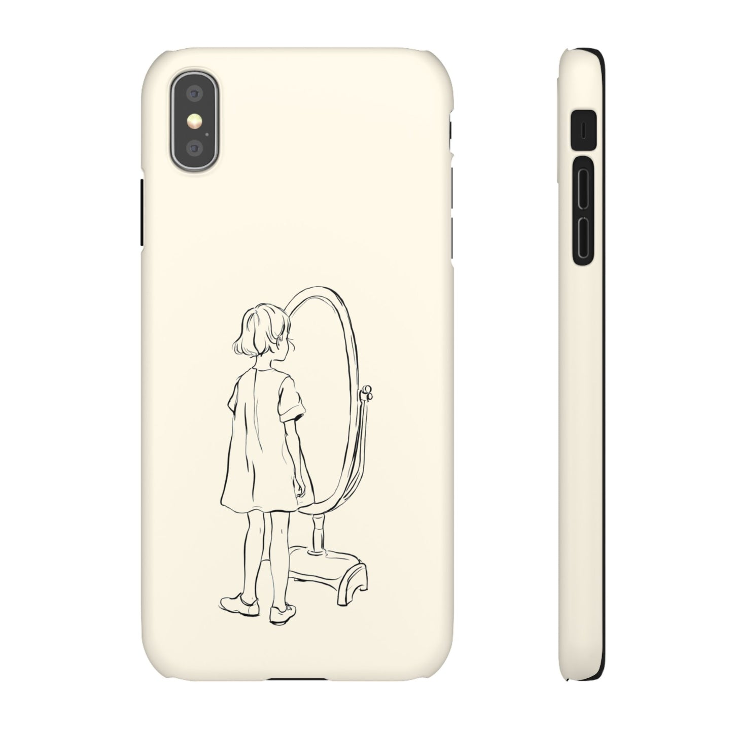 Dreamer's Reflection, Minimalist Line Art Phone Case