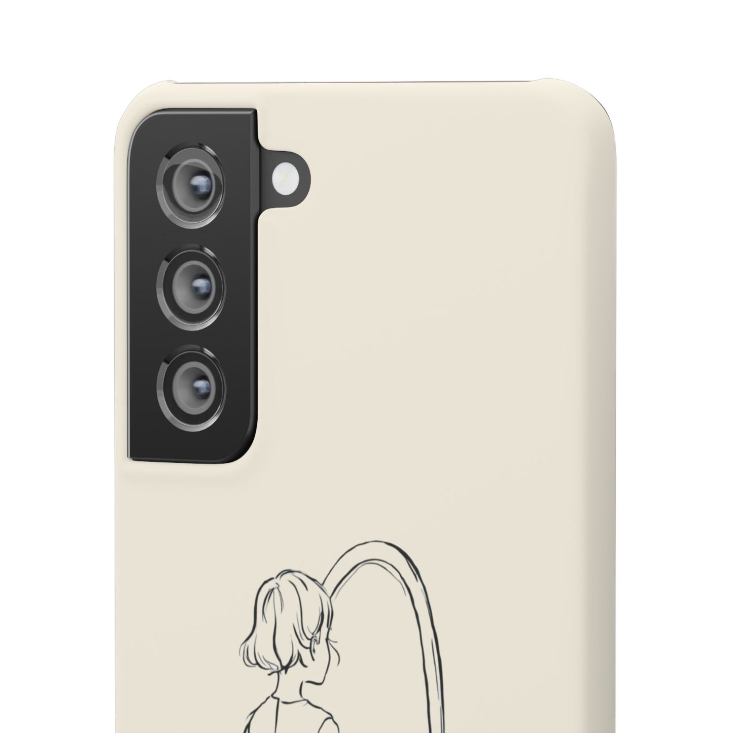 Dreamer's Reflection, Minimalist Line Art Phone Case