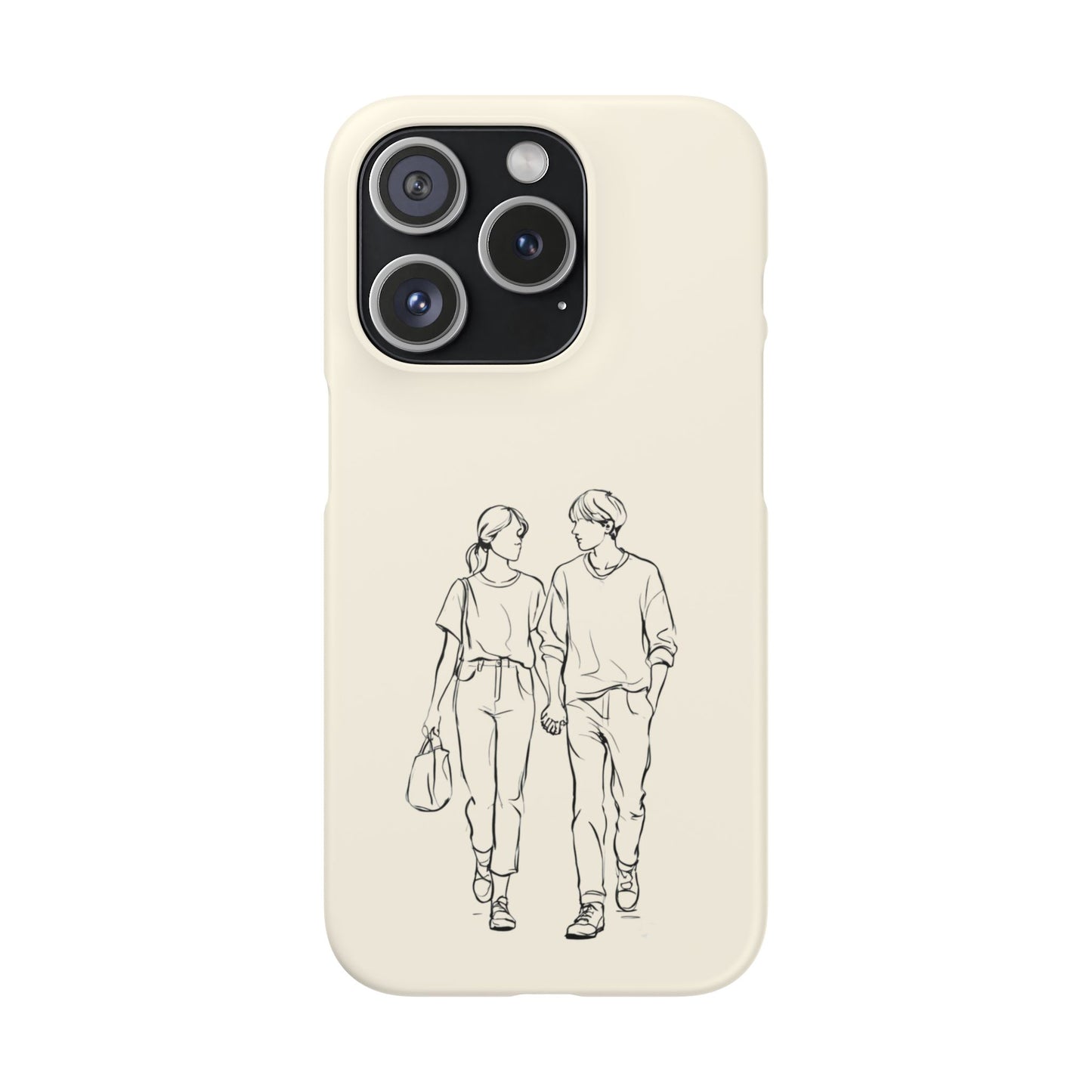 Together Forever Line Art Phone Case, Minimalist Couple Design For iPhone 16 15 Pro 14 12 XR 8 Samsung