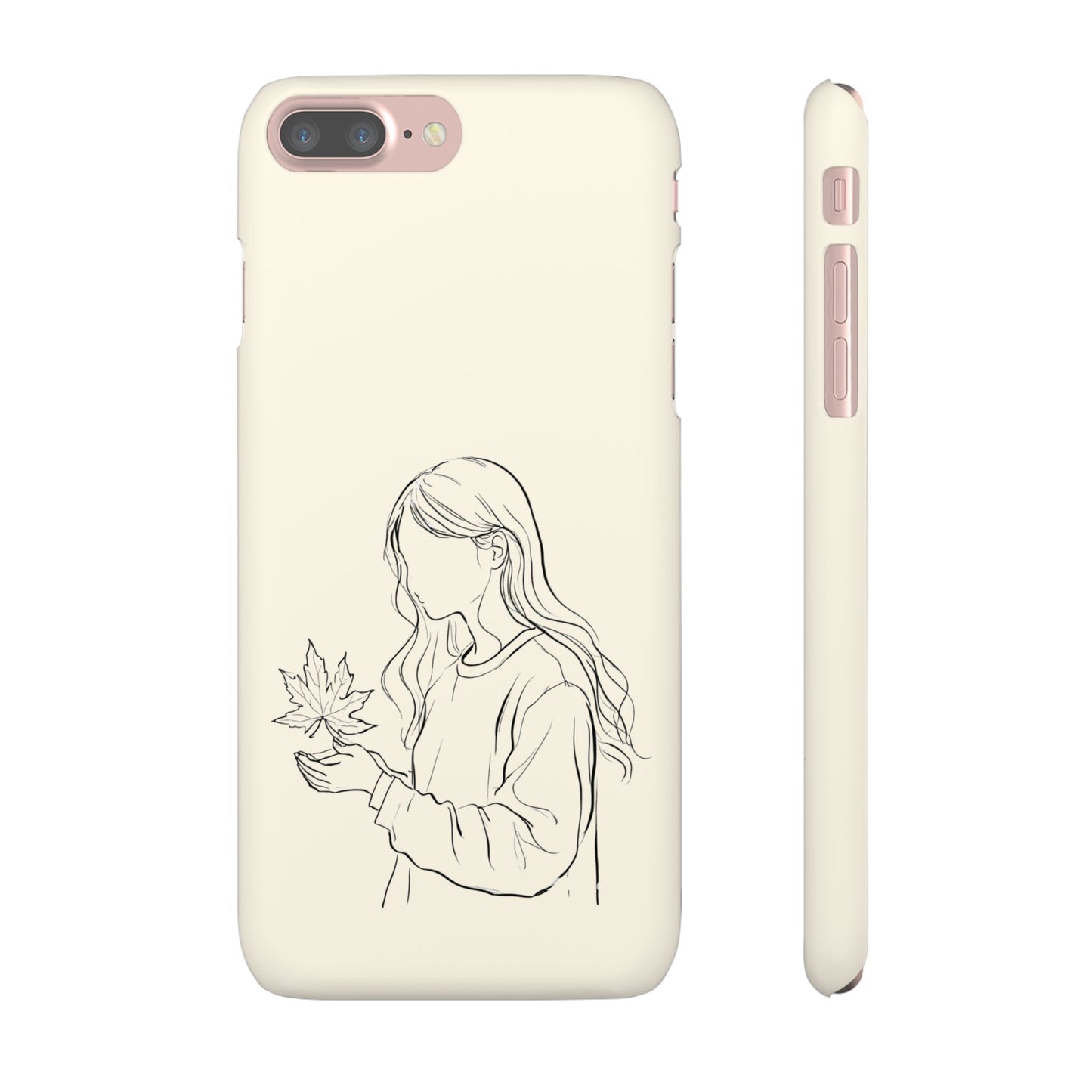 Autumn Whisper, Maple Leaf Girl Phone Case, For iPhone 16 15 Pro 14 12 XR 7 8 Samsung Galaxy