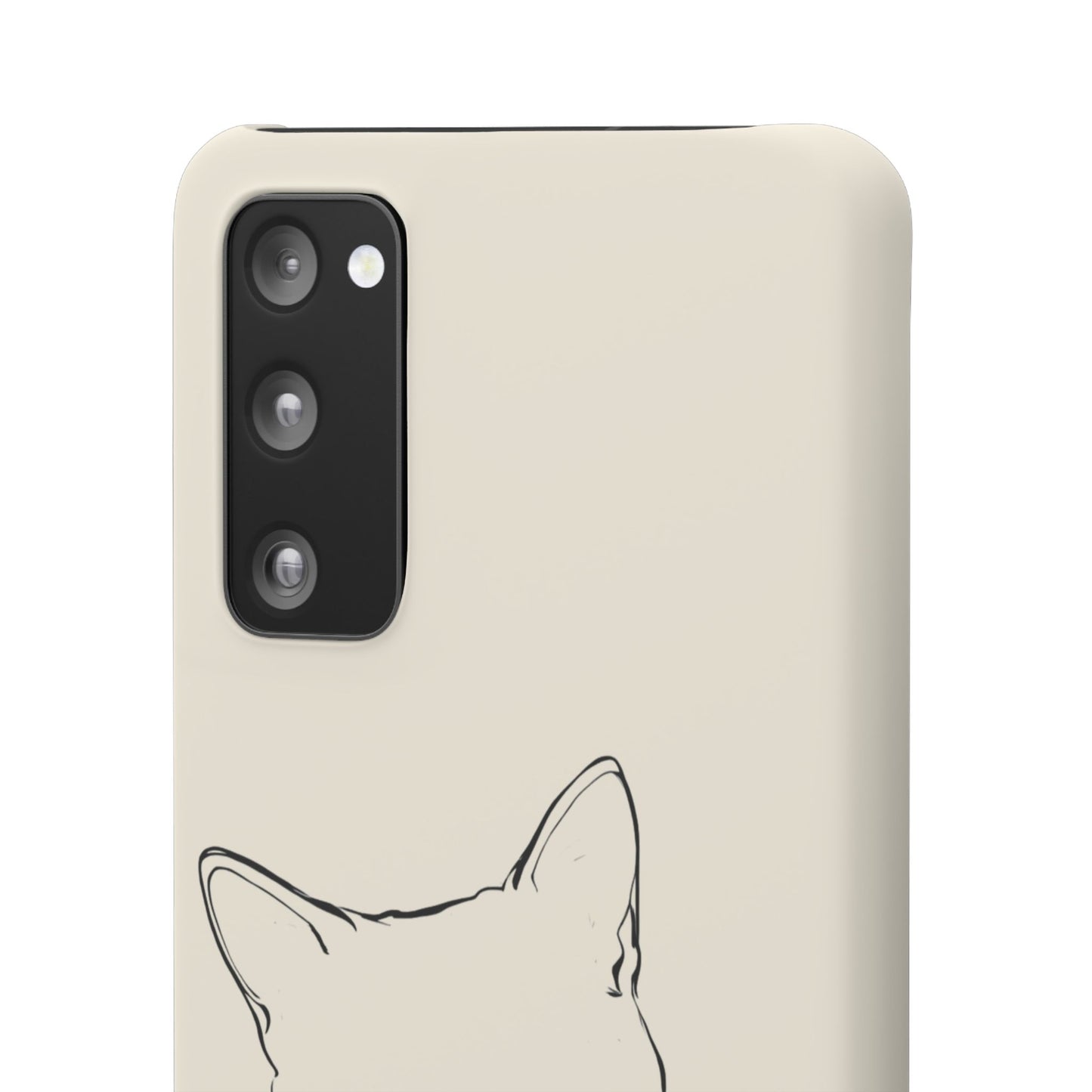 Charming Whiskers, Minimalist Cat Portrait Phone Case