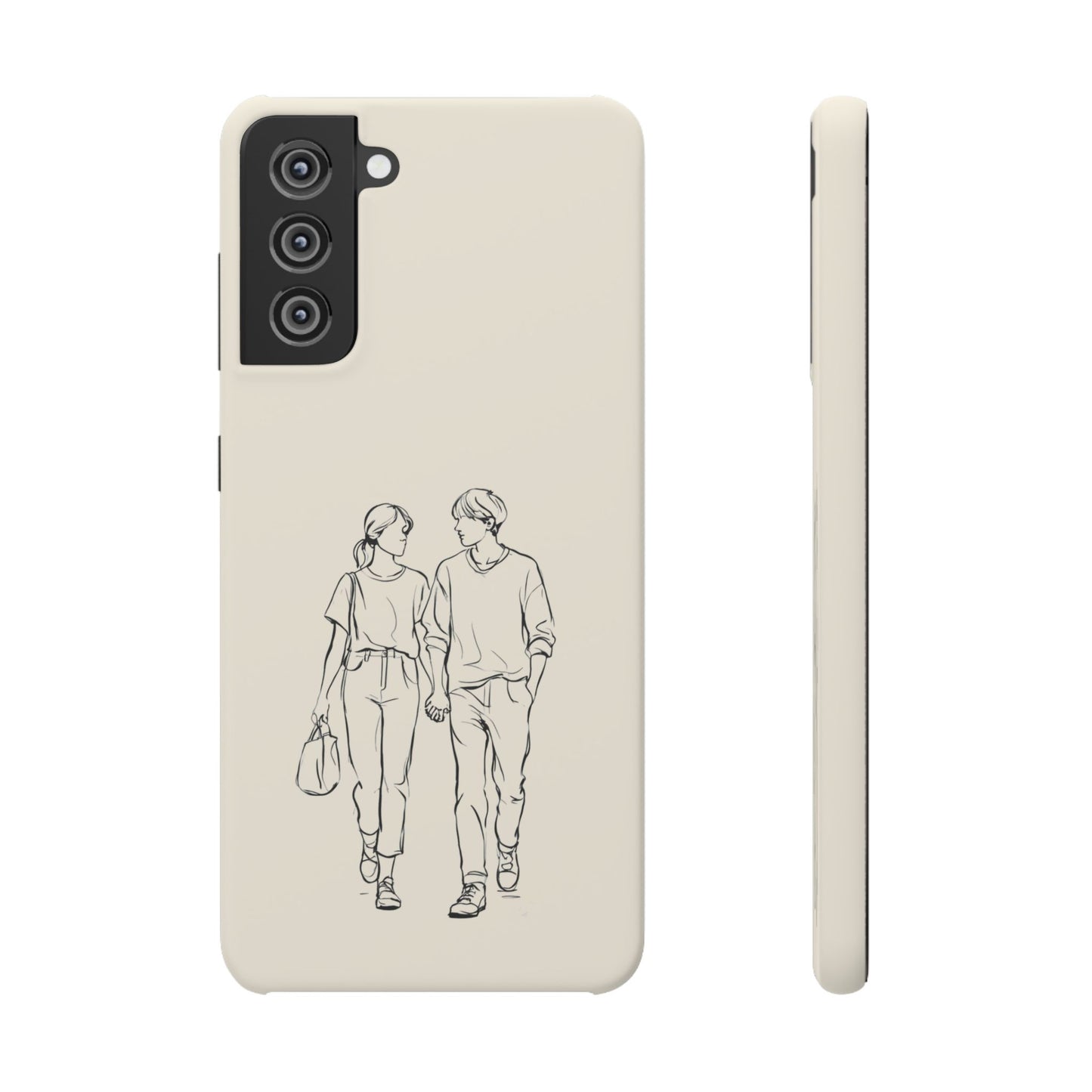 Together Forever Line Art Phone Case, Minimalist Couple Design For iPhone 16 15 Pro 14 12 XR 8 Samsung