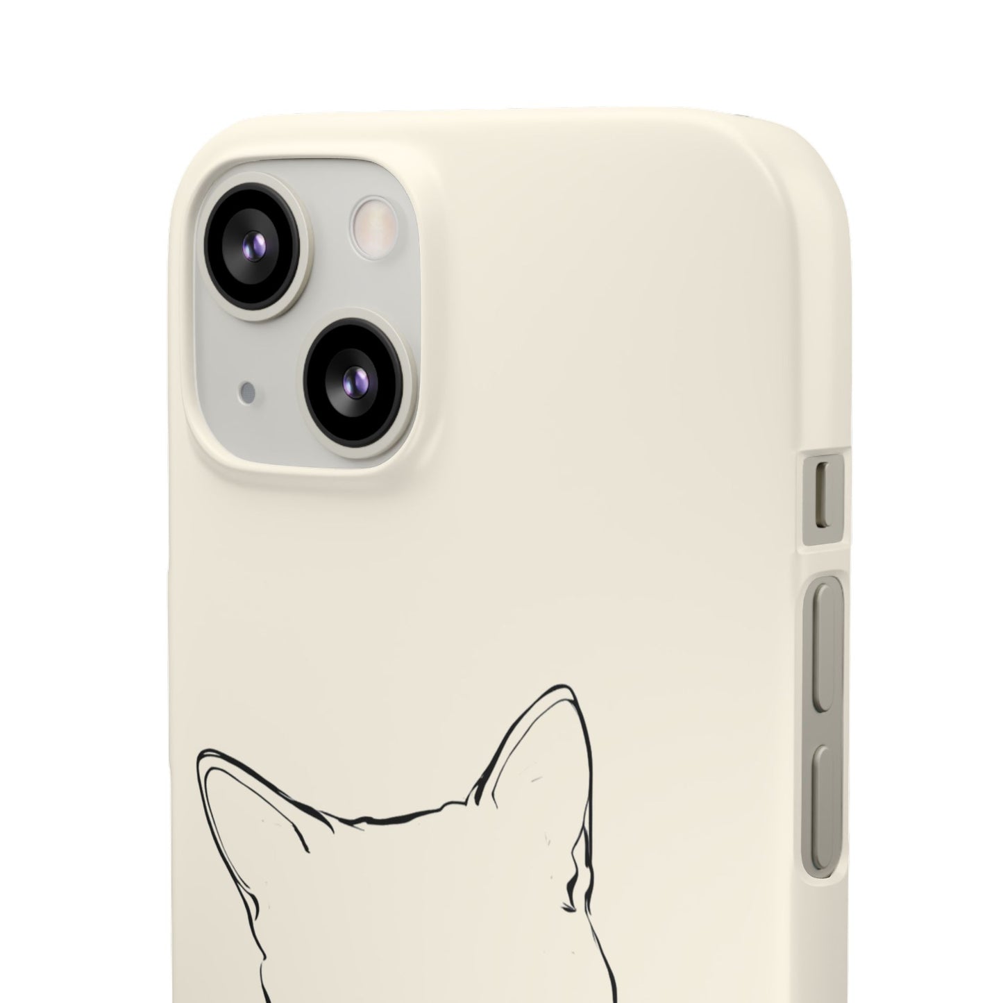 Charming Whiskers, Minimalist Cat Portrait Phone Case