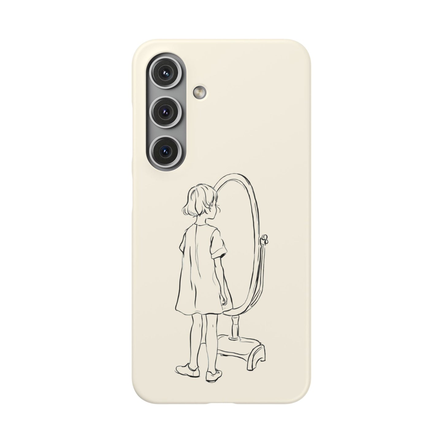 Dreamer's Reflection, Minimalist Line Art Phone Case