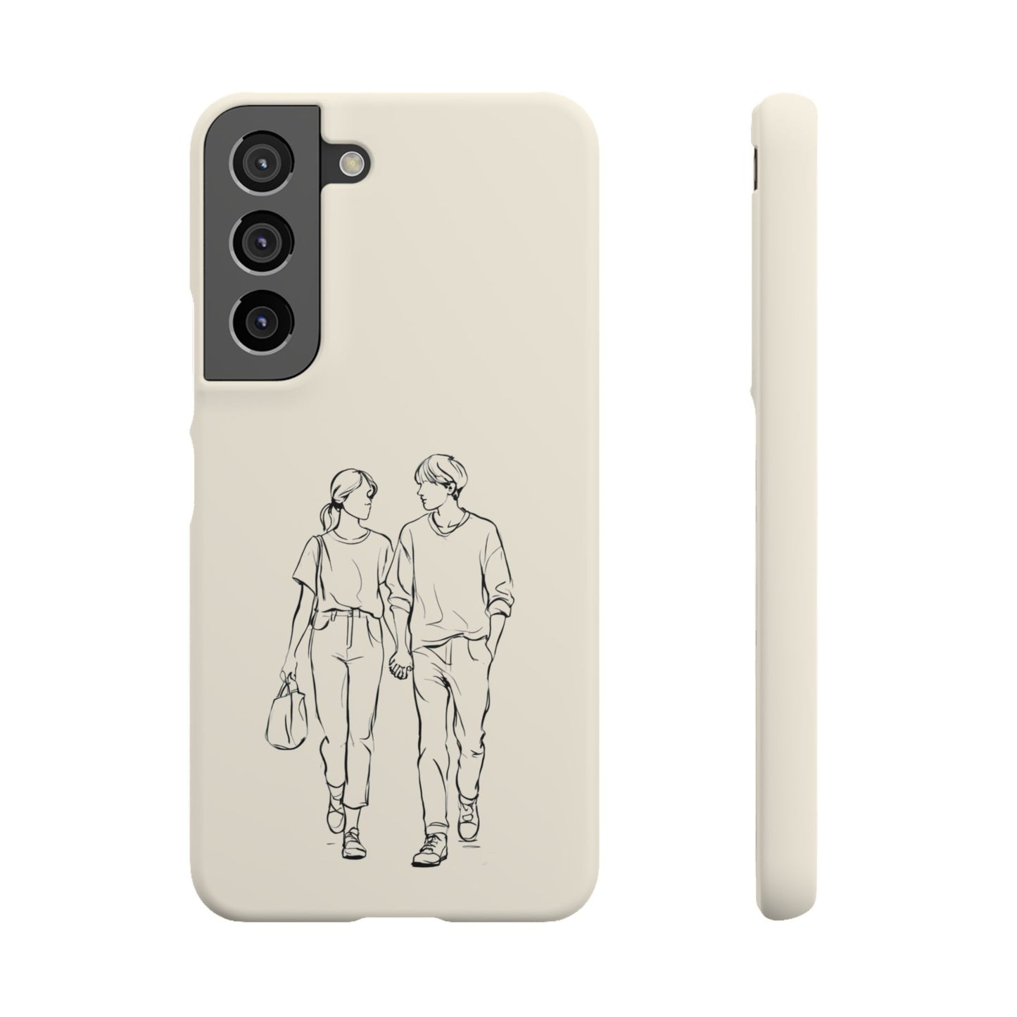 Together Forever Line Art Phone Case, Minimalist Couple Design For iPhone 16 15 Pro 14 12 XR 8 Samsung