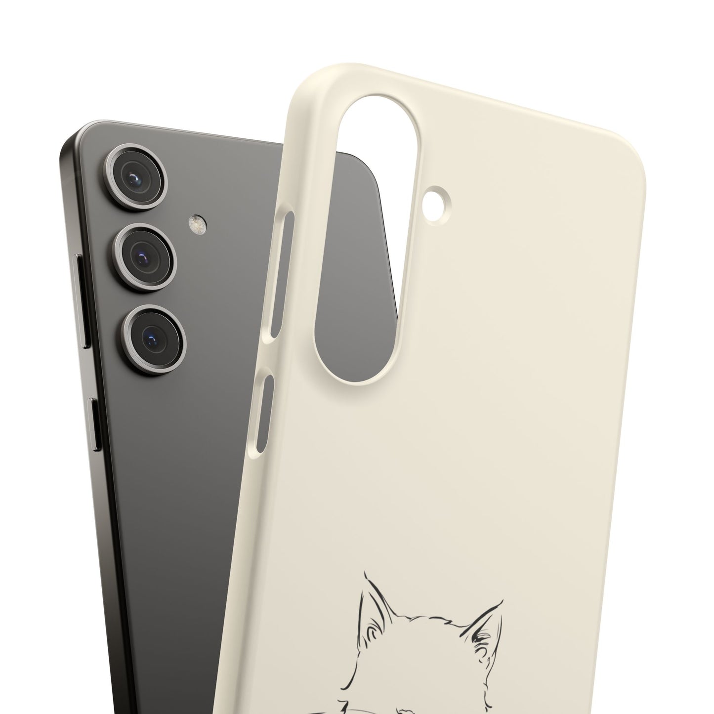 Kitten in a Basket Line Art Phone Case, Adorable & Cozy Design For iPhone 16 15 Pro 14 12 XR 8 Samsung