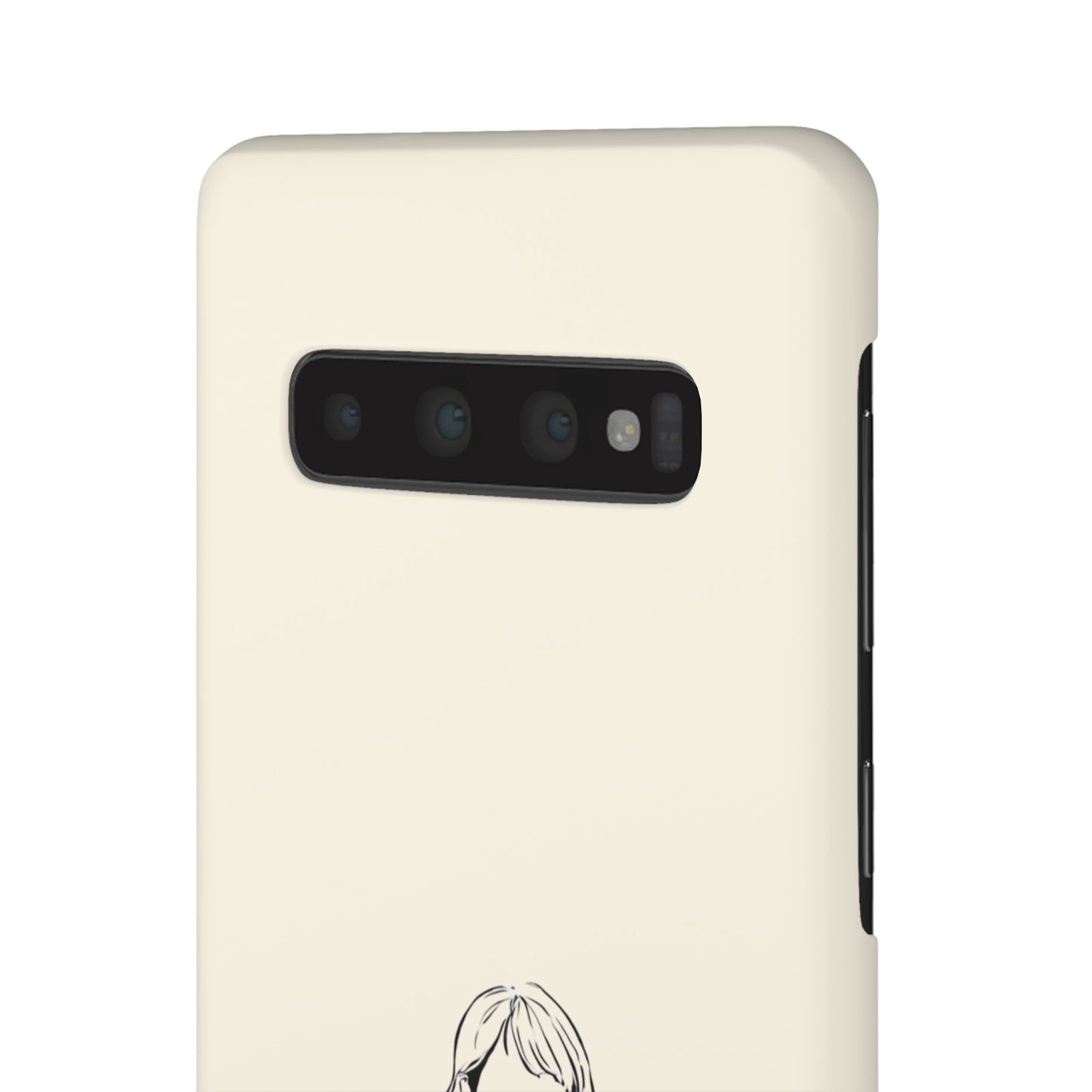 Girl and Cat Line Art Phone Case, Minimalist and Cozy Design, For iPhone 16 15 Pro 14 12 XR 7 8 Samsung