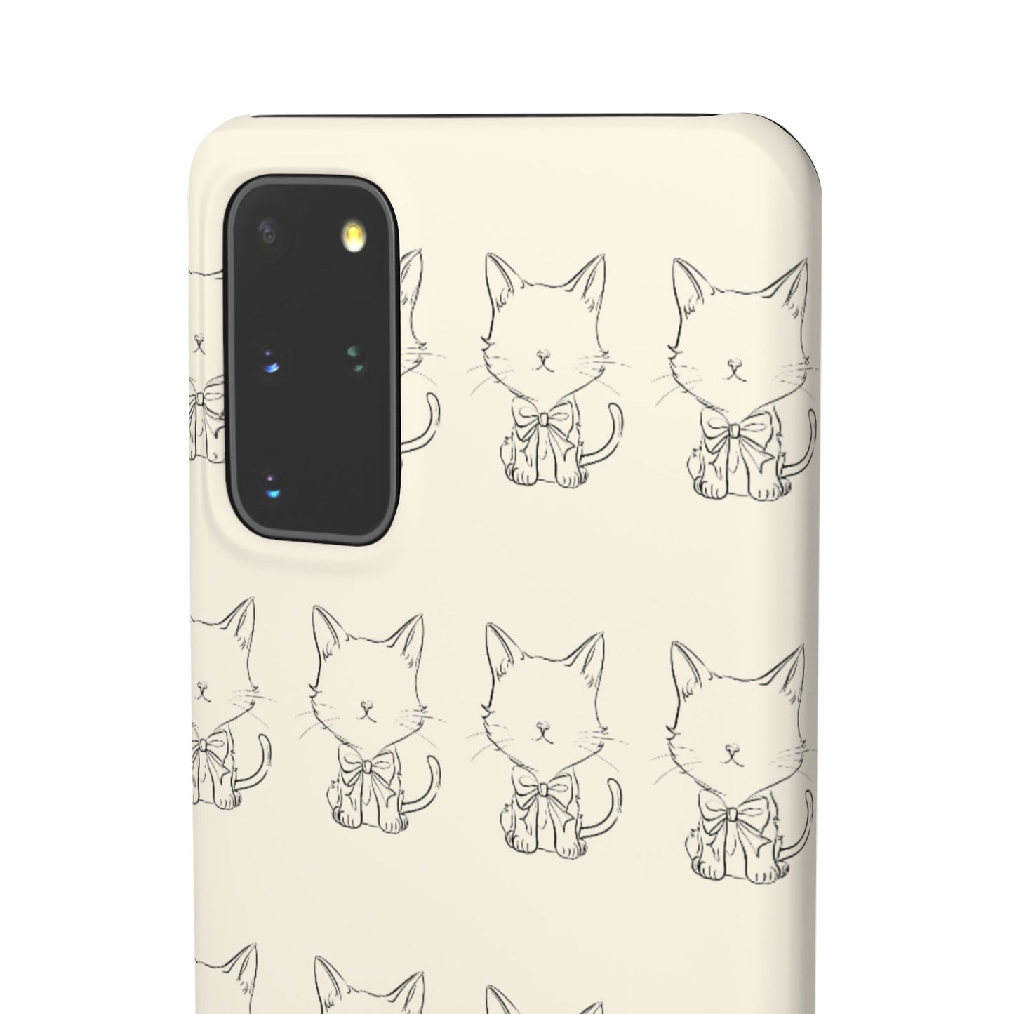 Cute Bow Cat Pattern Phone Case, Cute & Minimalist Design