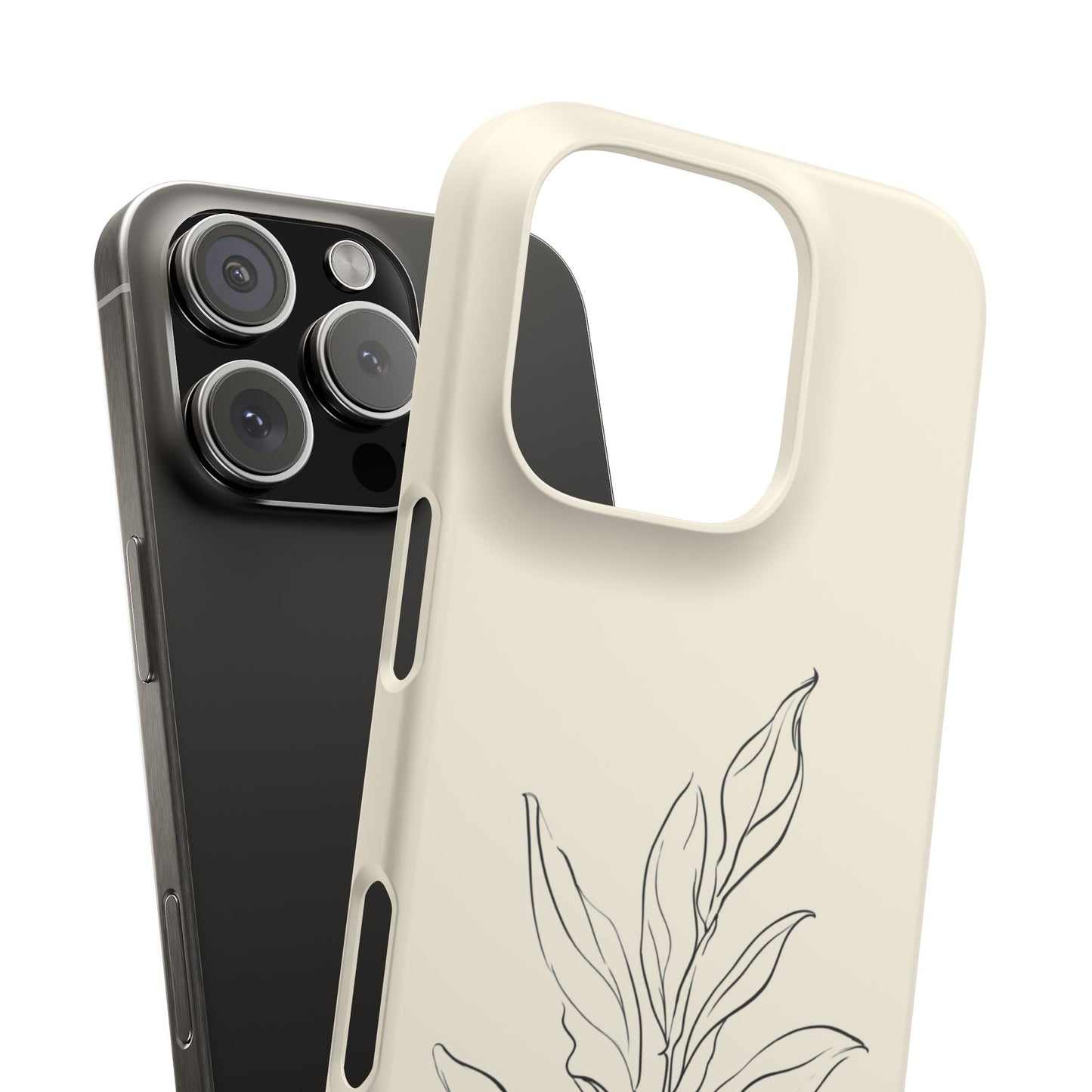 Serene Snake Plant, Minimalist Botanical Phone Case, For iPhone 16 15 Pro 14 12 XR 7 8 Samsung