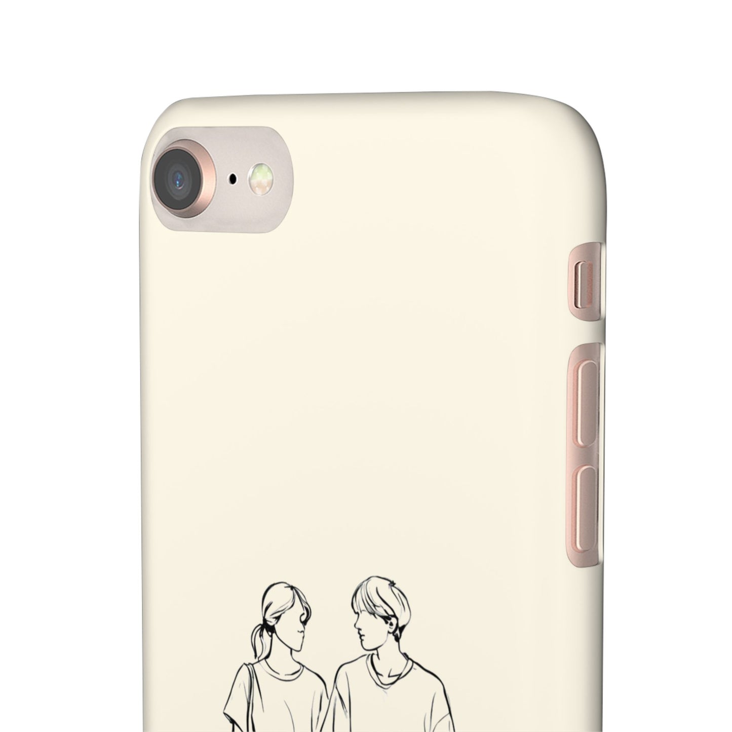 Together Forever Line Art Phone Case, Minimalist Couple Design For iPhone 16 15 Pro 14 12 XR 8 Samsung