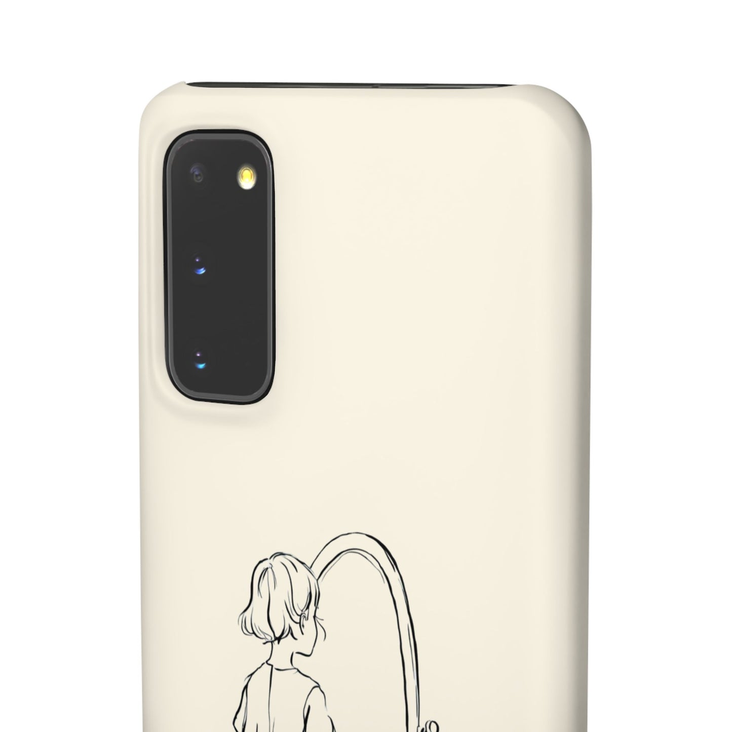 Dreamer's Reflection, Minimalist Line Art Phone Case