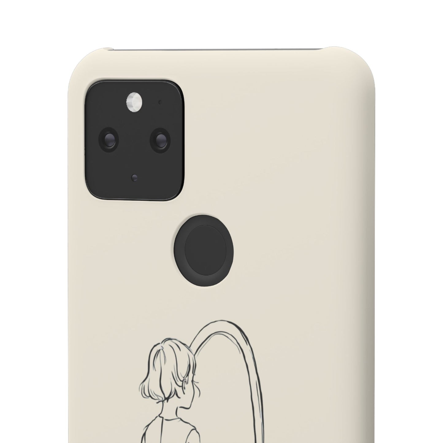 Dreamer's Reflection, Minimalist Line Art Phone Case