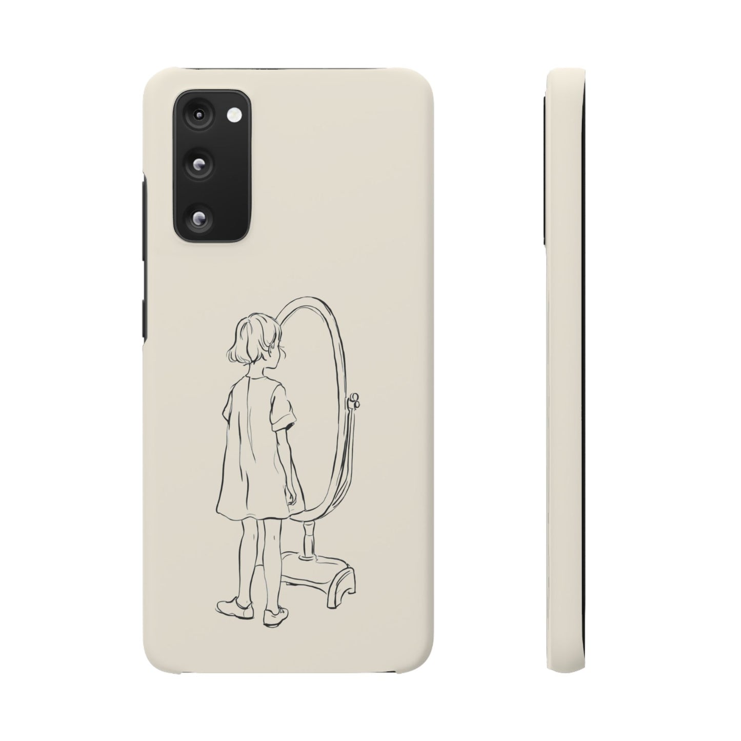 Dreamer's Reflection, Minimalist Line Art Phone Case