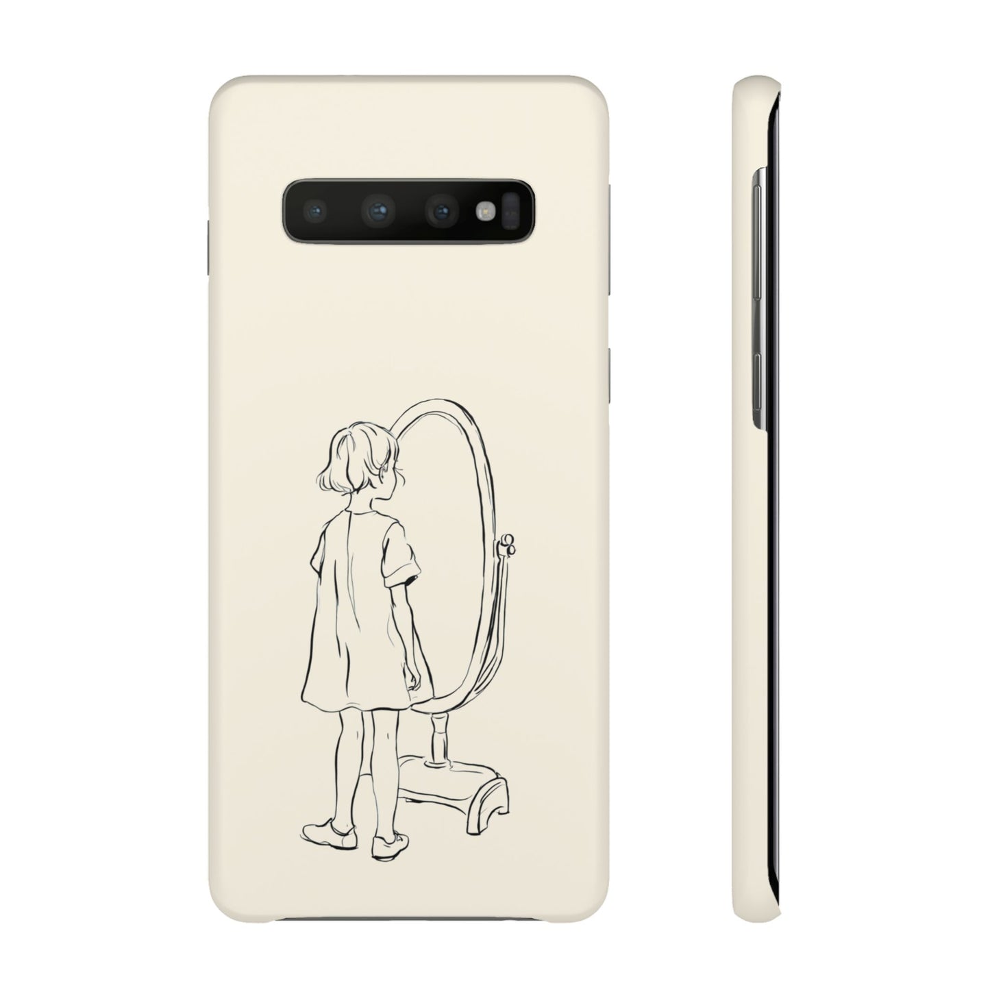 Dreamer's Reflection, Minimalist Line Art Phone Case