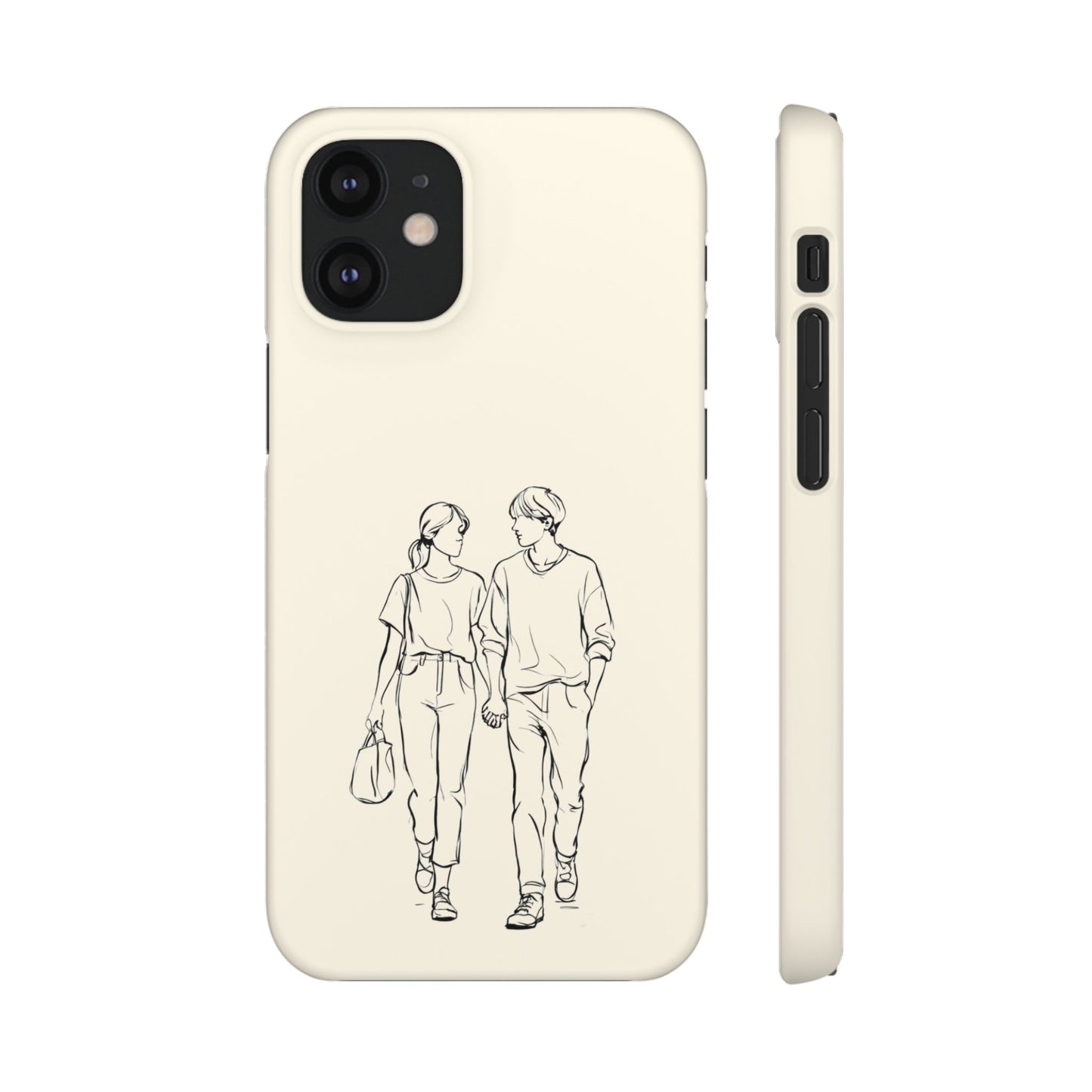 Together Forever Line Art Phone Case, Minimalist Couple Design For iPhone 16 15 Pro 14 12 XR 8 Samsung