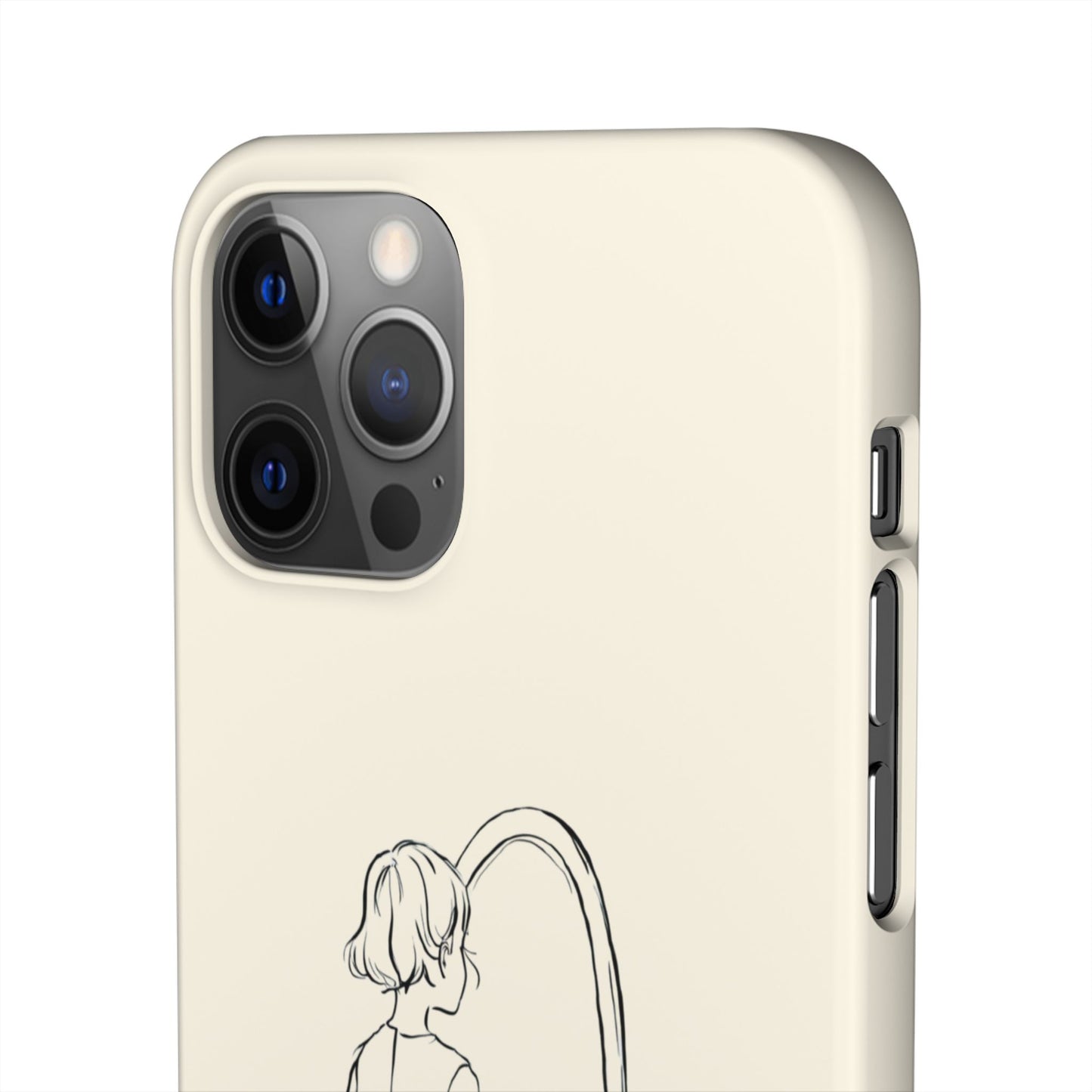 Dreamer's Reflection, Minimalist Line Art Phone Case