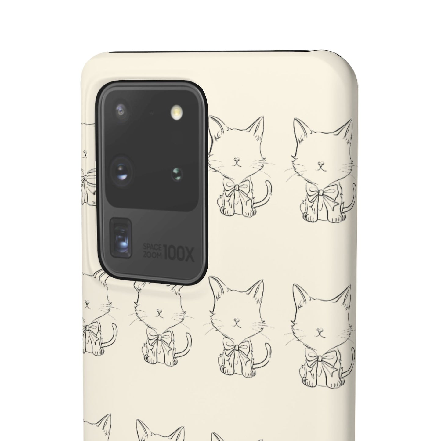 Cute Bow Cat Pattern Phone Case, Cute & Minimalist Design