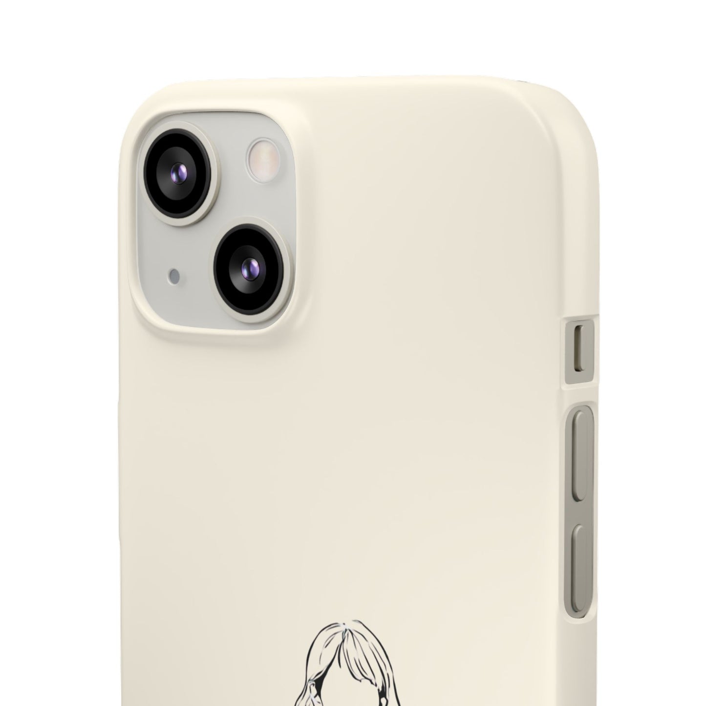 Girl and Cat Line Art Phone Case, Minimalist and Cozy Design, For iPhone 16 15 Pro 14 12 XR 7 8 Samsung