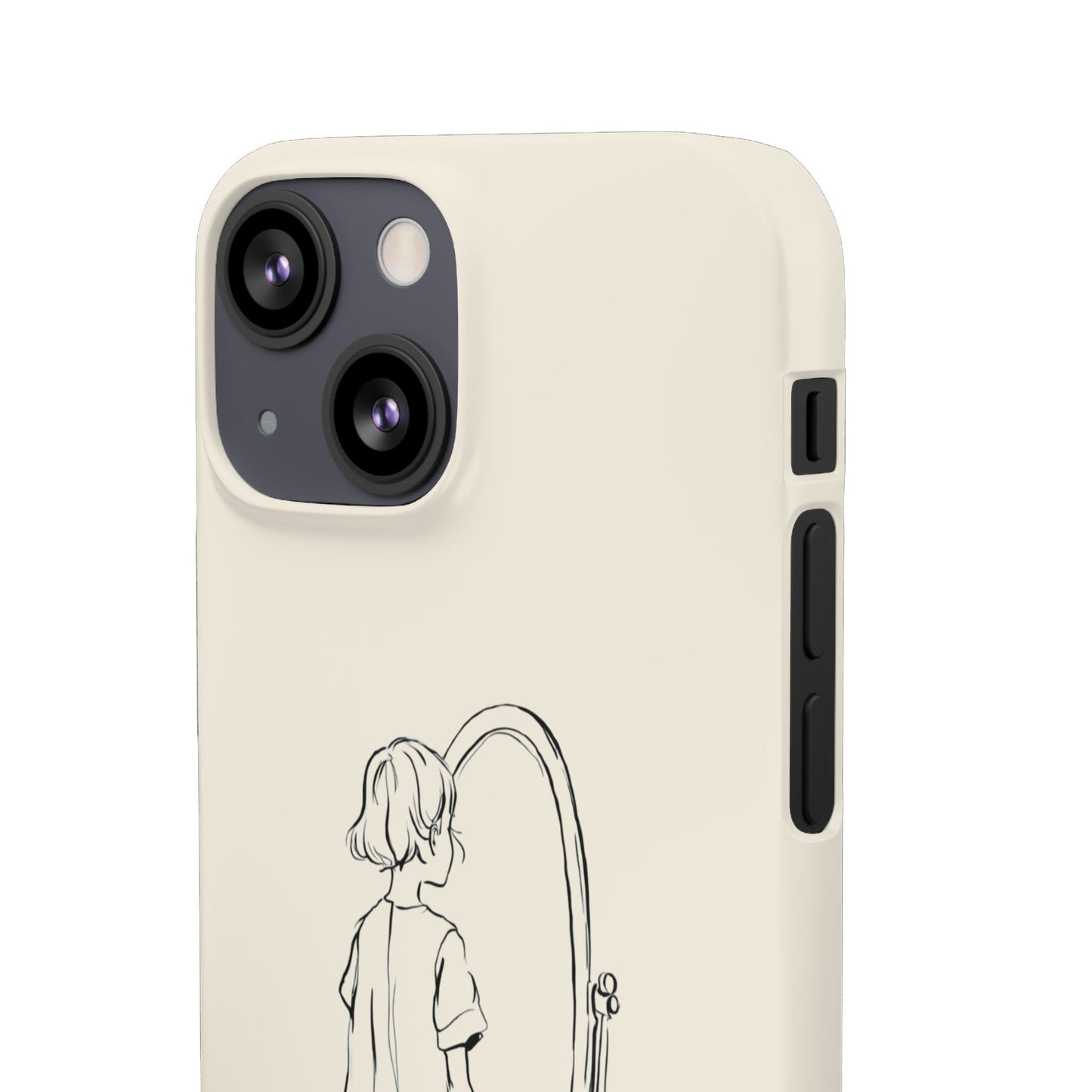 Dreamer's Reflection, Minimalist Line Art Phone Case