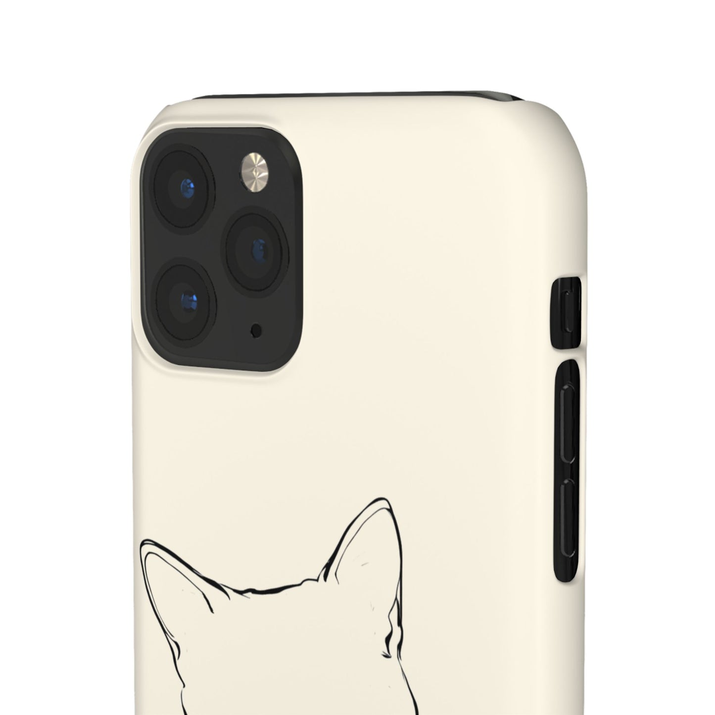 Charming Whiskers, Minimalist Cat Portrait Phone Case