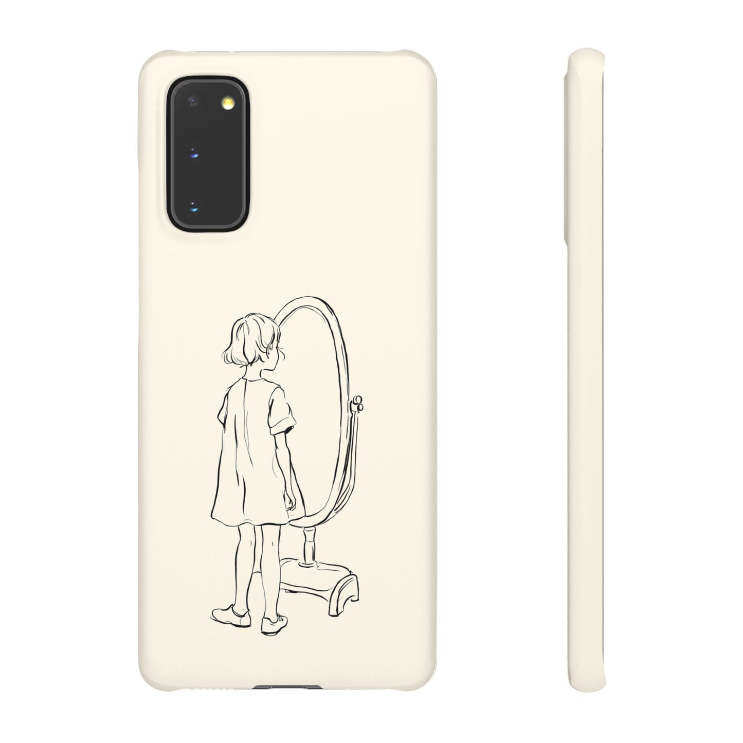 Dreamer's Reflection, Minimalist Line Art Phone Case