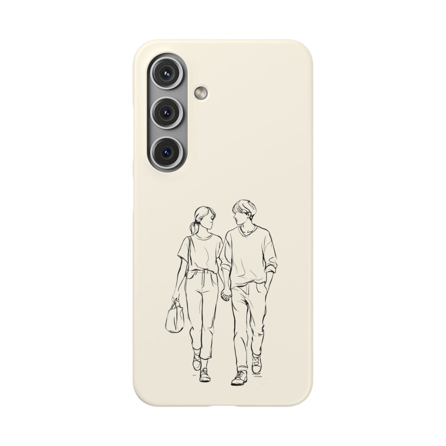 Together Forever Line Art Phone Case, Minimalist Couple Design For iPhone 16 15 Pro 14 12 XR 8 Samsung