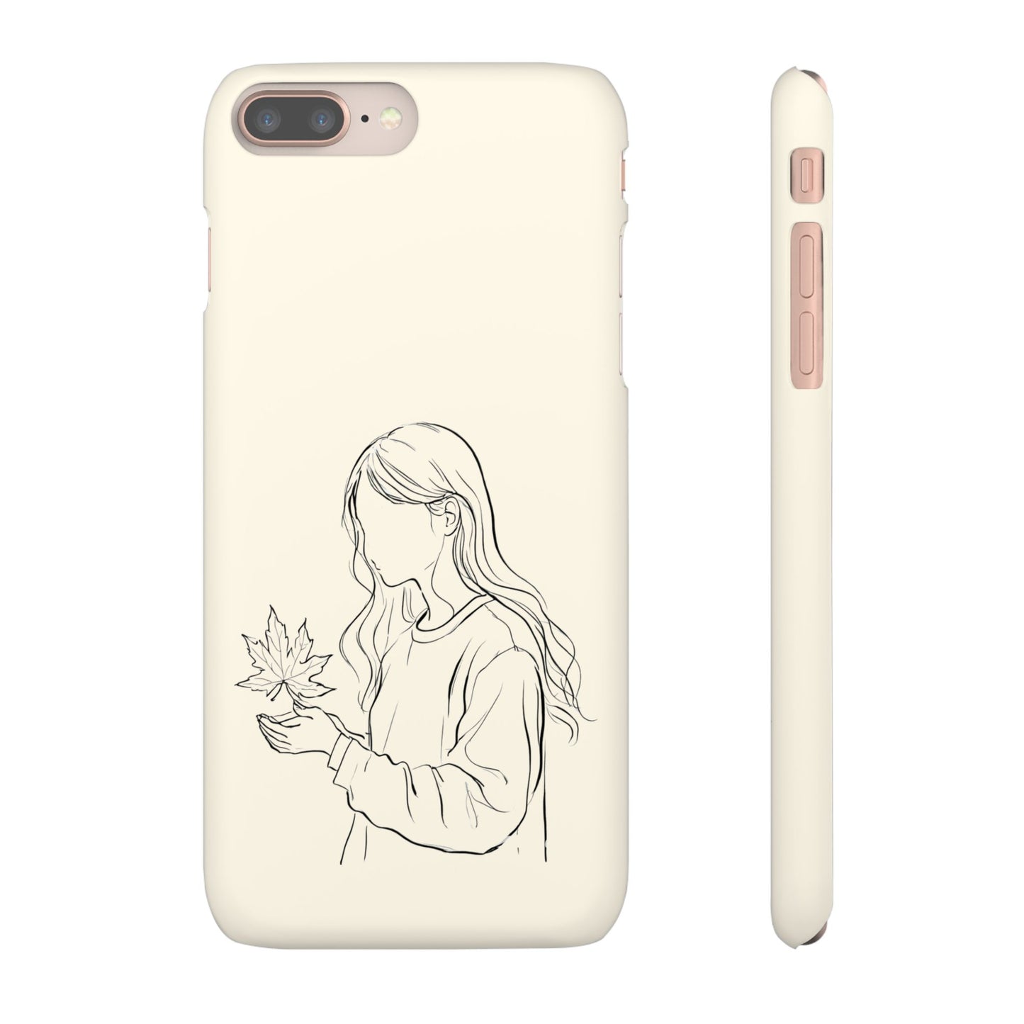 Autumn Whisper, Maple Leaf Girl Phone Case, For iPhone 16 15 Pro 14 12 XR 7 8 Samsung Galaxy