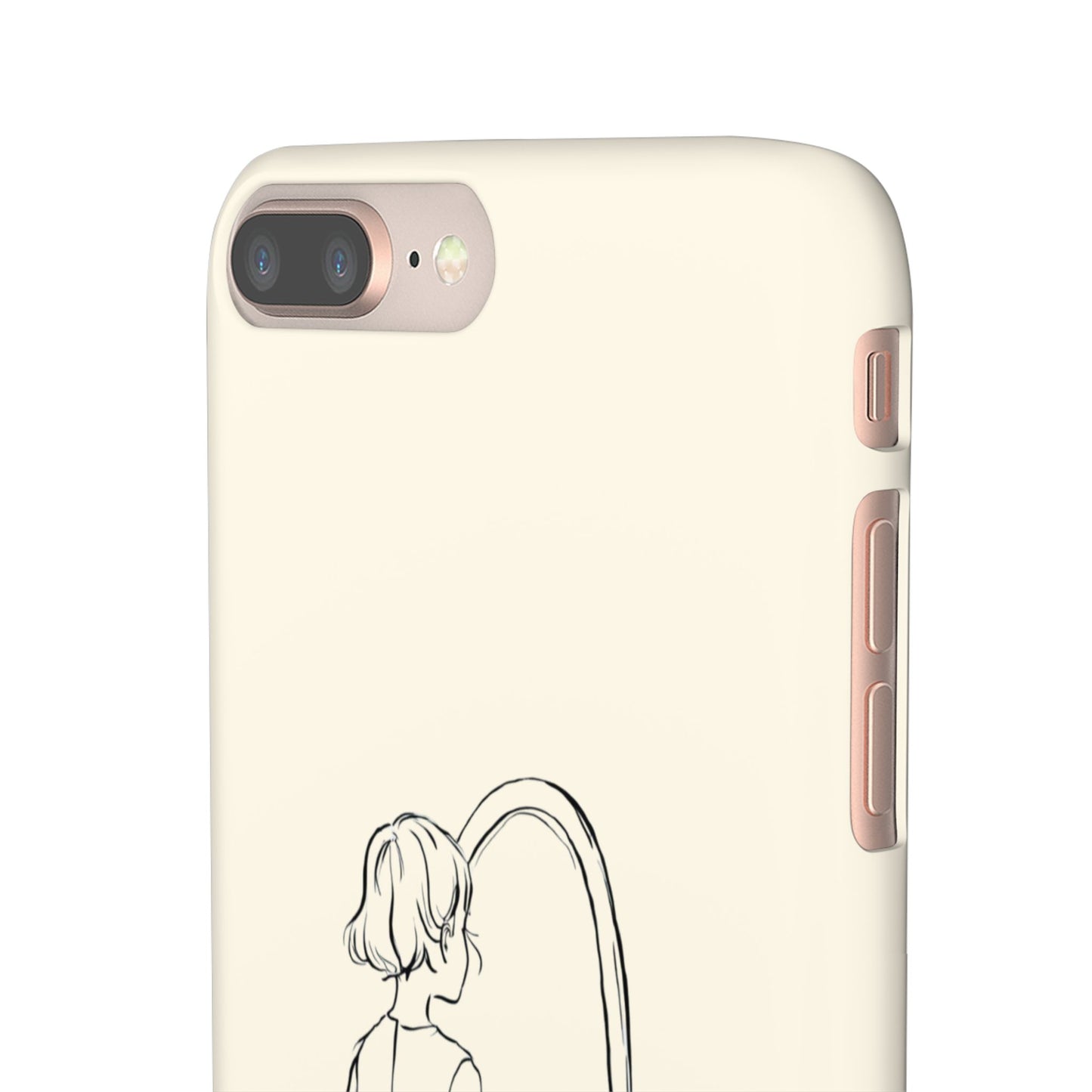 Dreamer's Reflection, Minimalist Line Art Phone Case