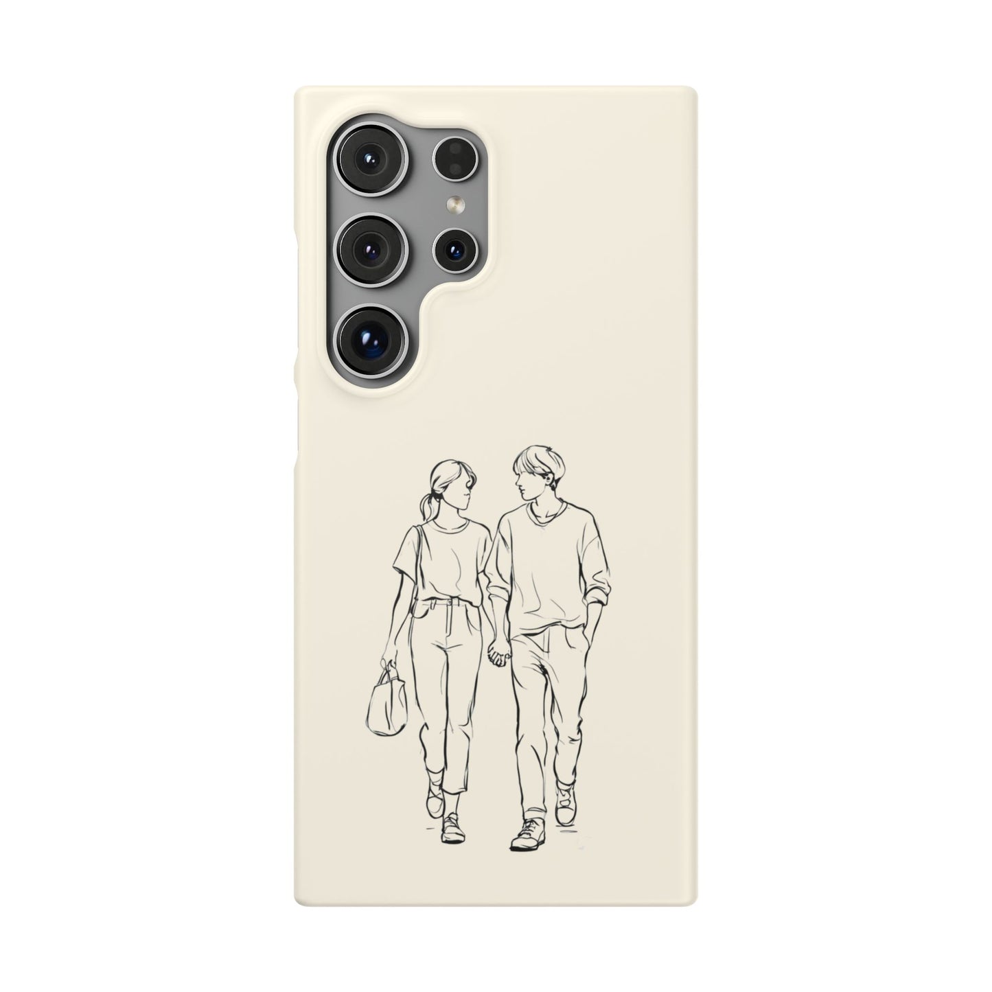 Together Forever Line Art Phone Case, Minimalist Couple Design For iPhone 16 15 Pro 14 12 XR 8 Samsung