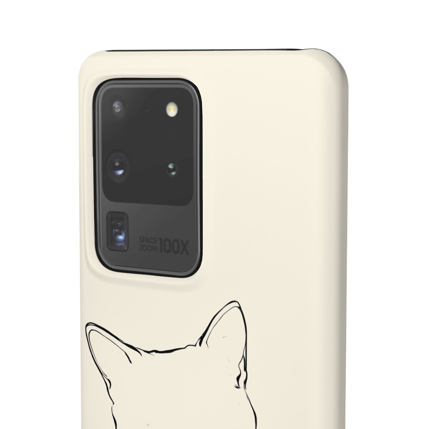 Charming Whiskers, Minimalist Cat Portrait Phone Case