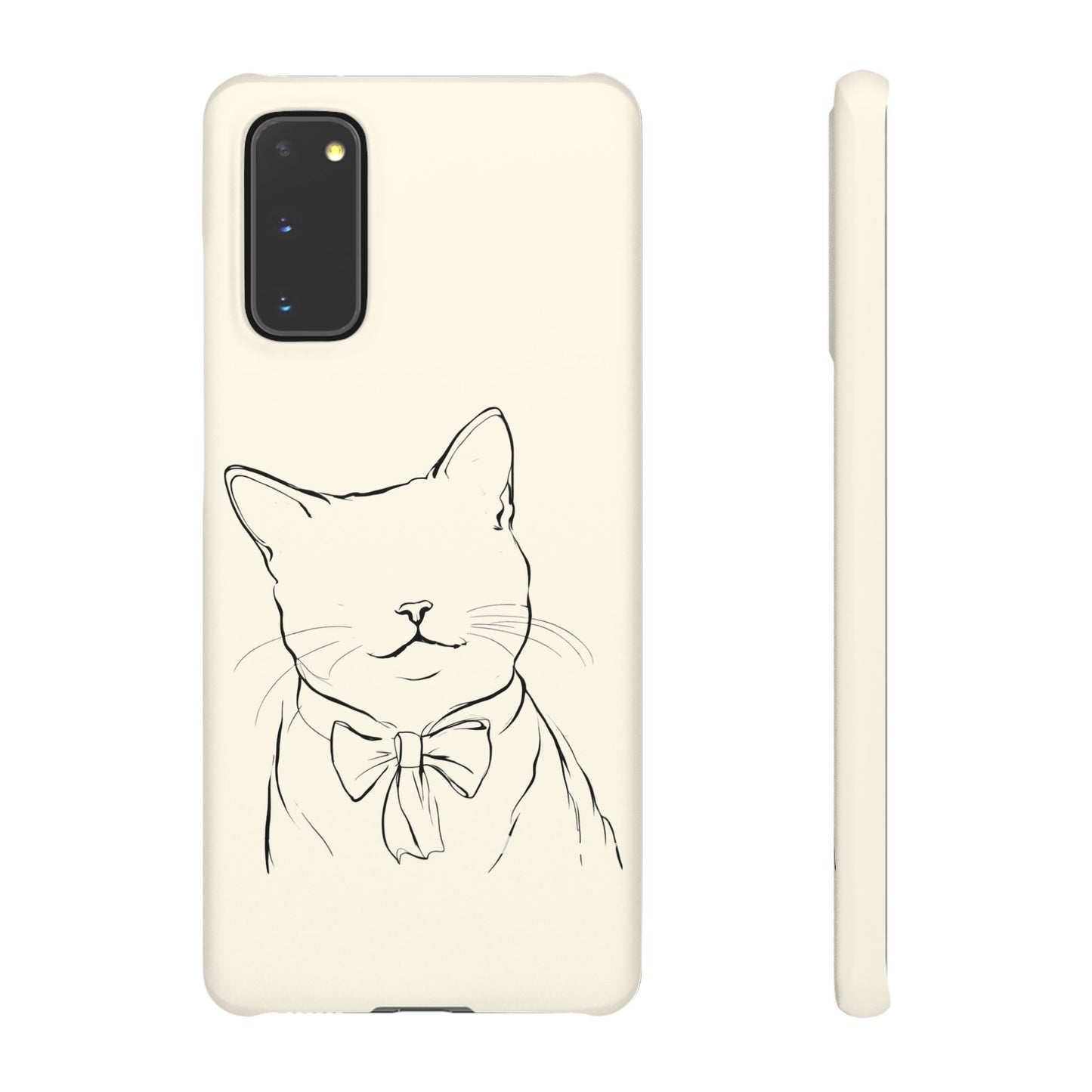 Charming Whiskers, Minimalist Cat Portrait Phone Case