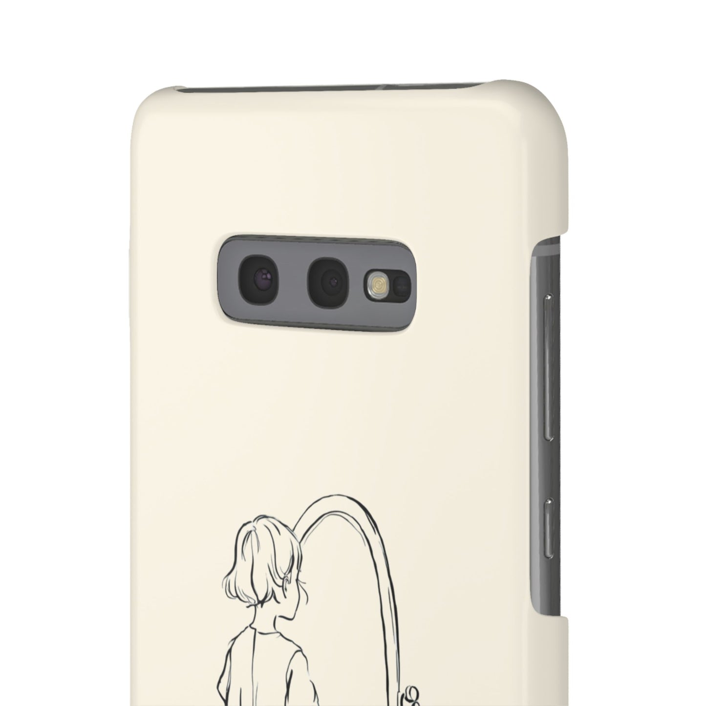 Dreamer's Reflection, Minimalist Line Art Phone Case