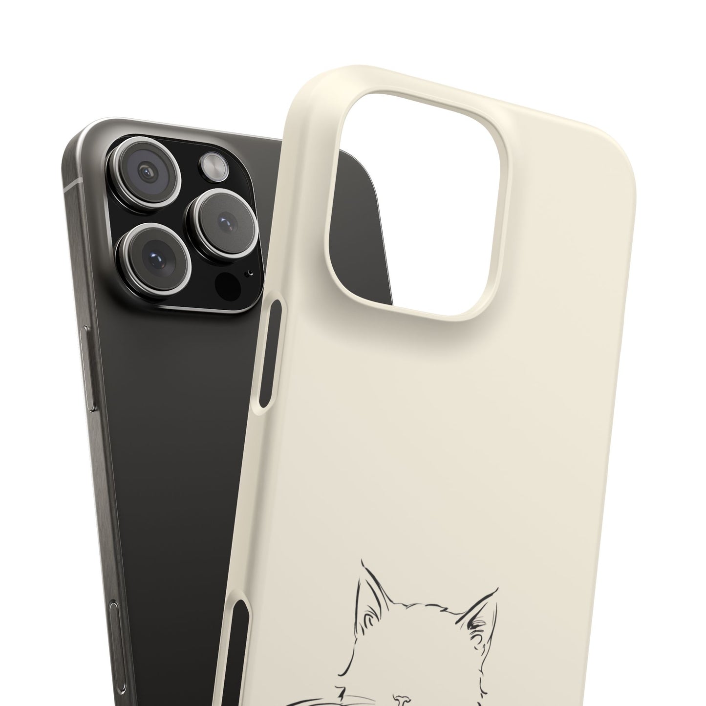 Kitten in a Basket Line Art Phone Case, Adorable & Cozy Design For iPhone 16 15 Pro 14 12 XR 8 Samsung