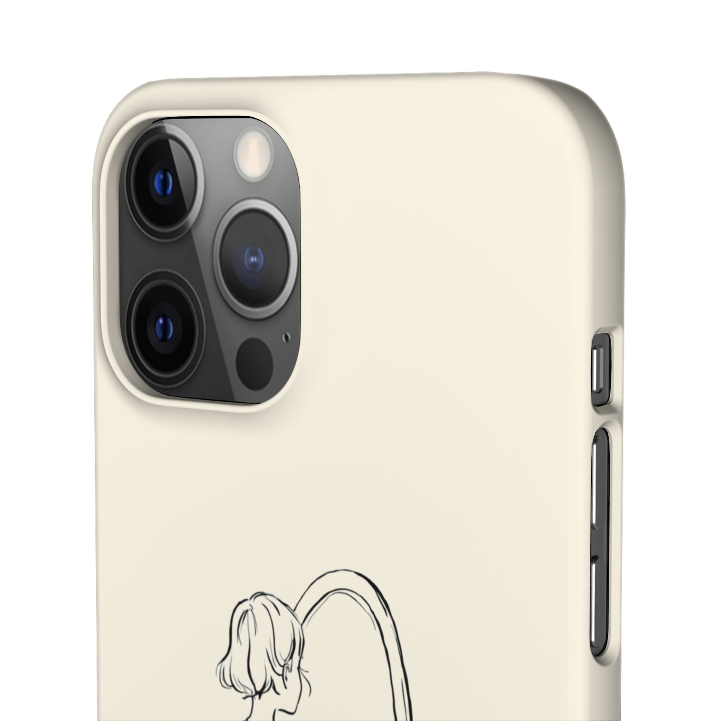 Dreamer's Reflection, Minimalist Line Art Phone Case