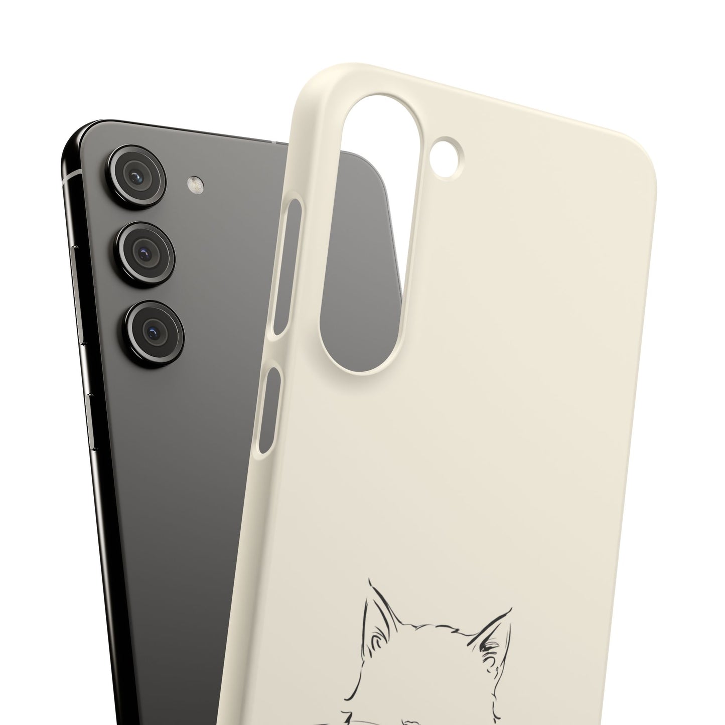 Kitten in a Basket Line Art Phone Case, Adorable & Cozy Design For iPhone 16 15 Pro 14 12 XR 8 Samsung