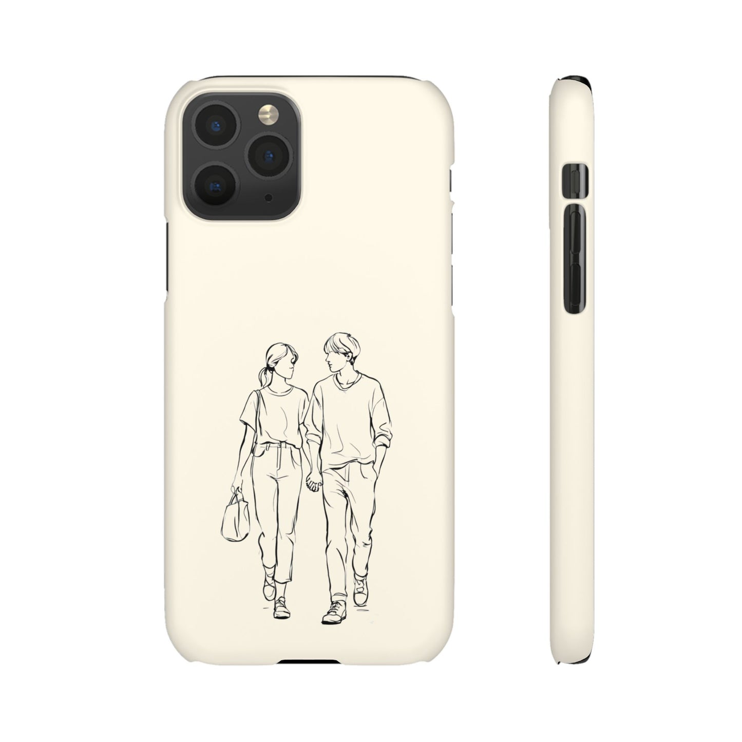 Together Forever Line Art Phone Case, Minimalist Couple Design For iPhone 16 15 Pro 14 12 XR 8 Samsung