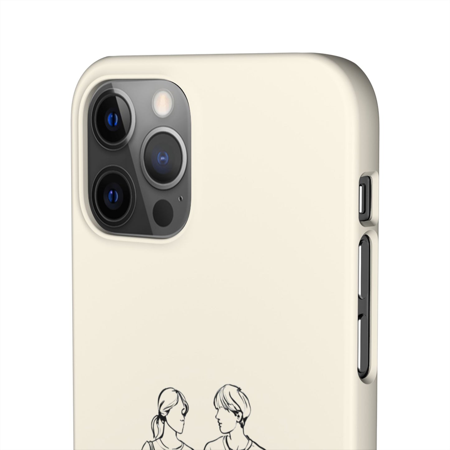 Together Forever Line Art Phone Case, Minimalist Couple Design For iPhone 16 15 Pro 14 12 XR 8 Samsung