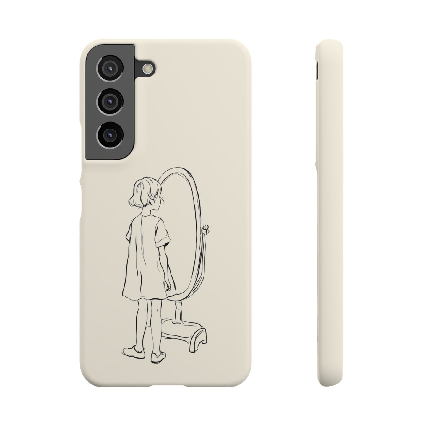 Dreamer's Reflection, Minimalist Line Art Phone Case