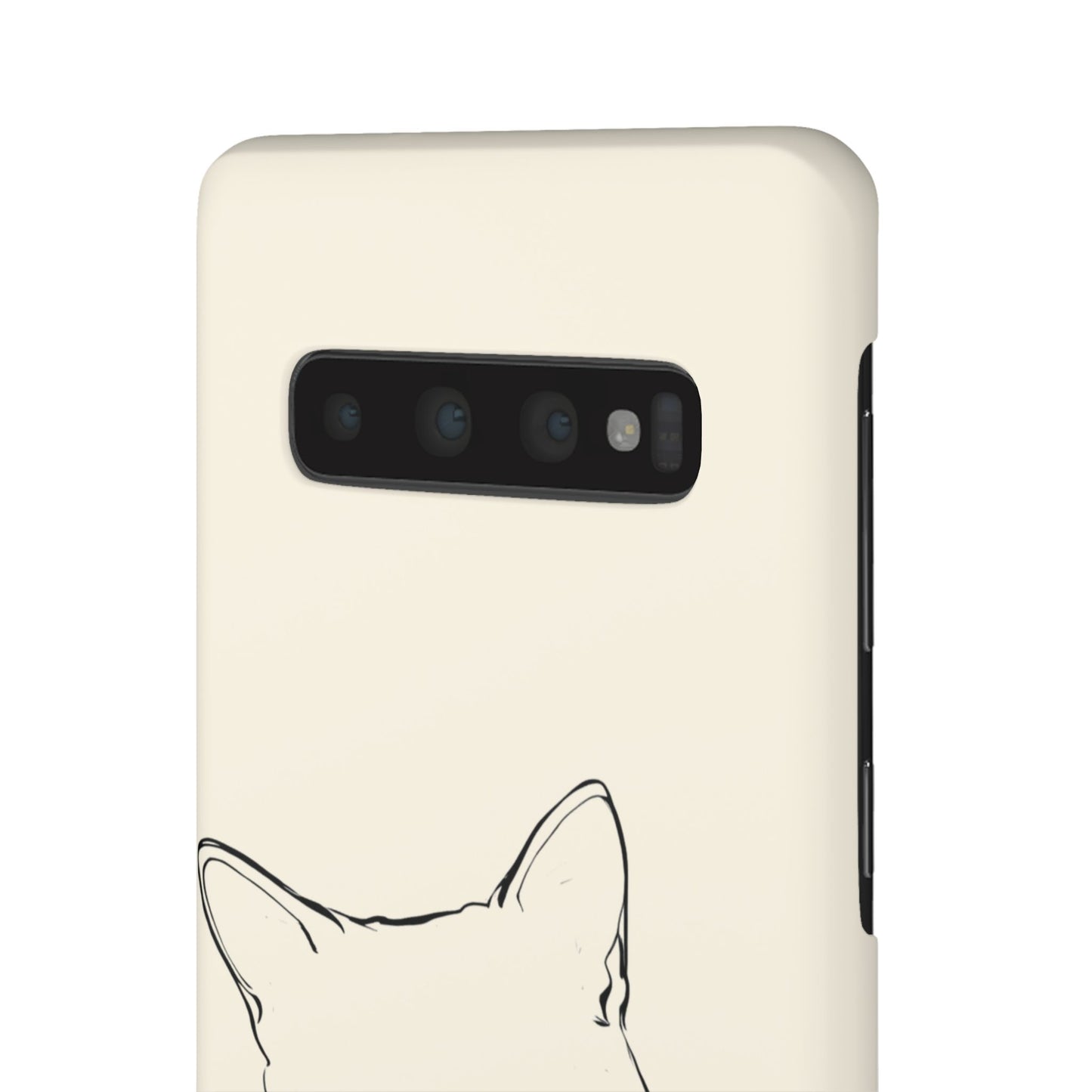 Charming Whiskers, Minimalist Cat Portrait Phone Case