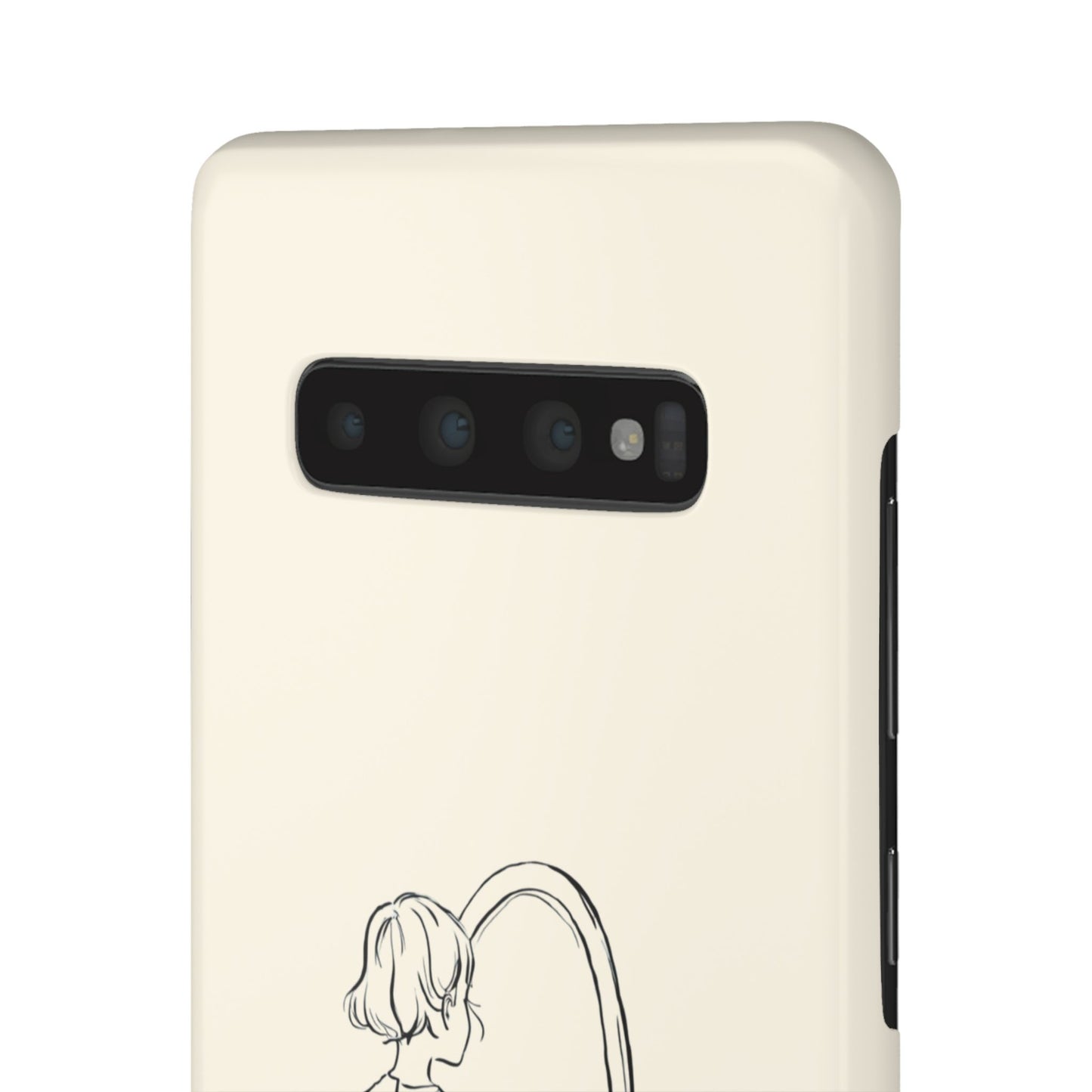 Dreamer's Reflection, Minimalist Line Art Phone Case