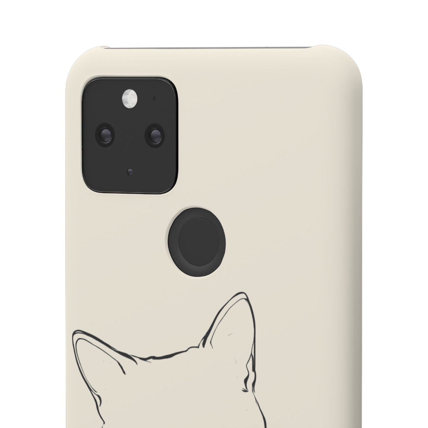 Charming Whiskers, Minimalist Cat Portrait Phone Case