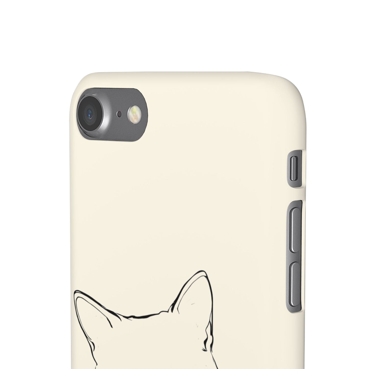 Charming Whiskers, Minimalist Cat Portrait Phone Case