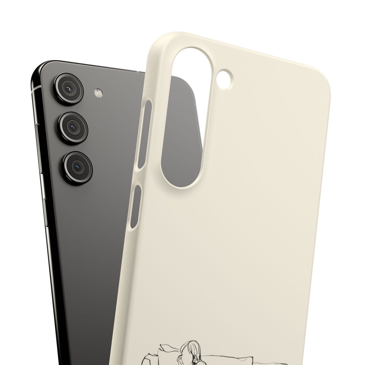 Cozy Sofa Line Art Phone Case, Minimalist & Relaxing Design For iPhone 16 15 Pro 14 12 XR 8 Samsung