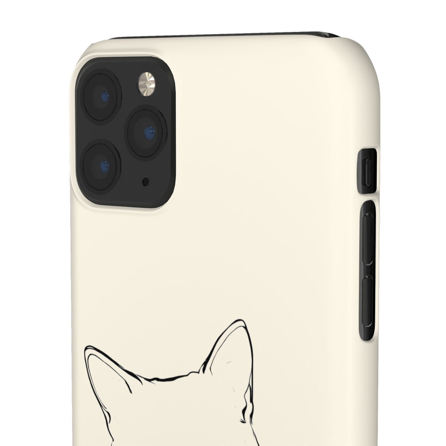 Charming Whiskers, Minimalist Cat Portrait Phone Case