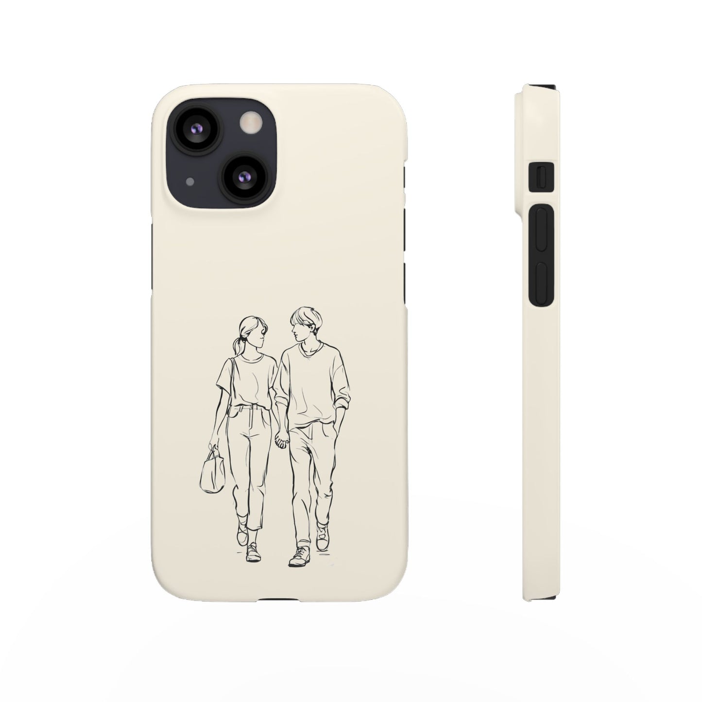 Together Forever Line Art Phone Case, Minimalist Couple Design For iPhone 16 15 Pro 14 12 XR 8 Samsung