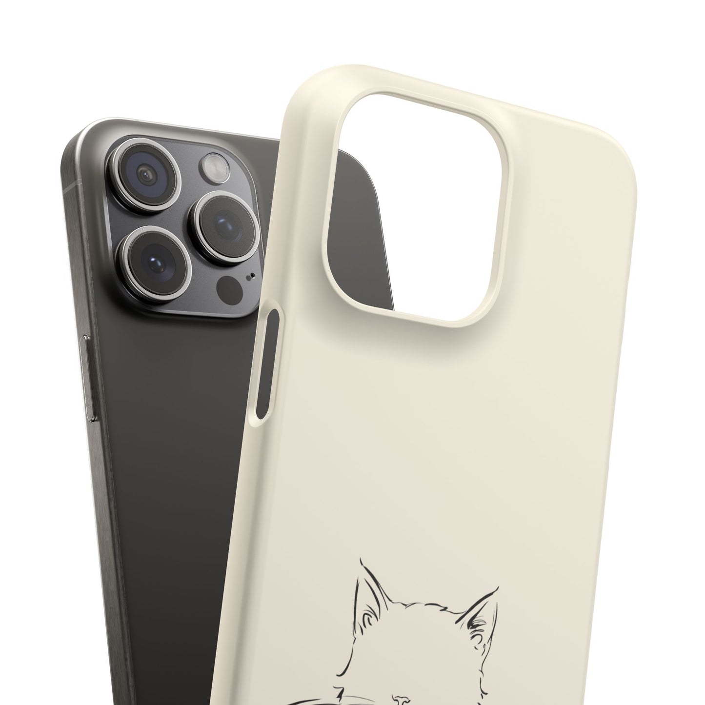 Kitten in a Basket Line Art Phone Case, Adorable & Cozy Design For iPhone 16 15 Pro 14 12 XR 8 Samsung