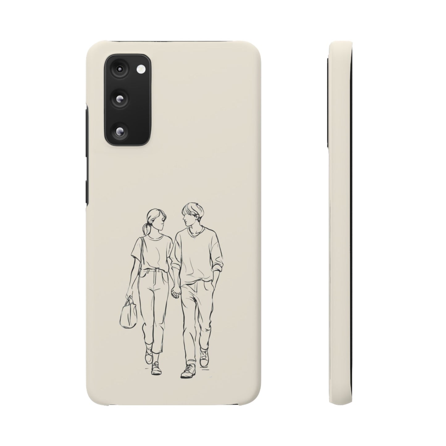 Together Forever Line Art Phone Case, Minimalist Couple Design For iPhone 16 15 Pro 14 12 XR 8 Samsung