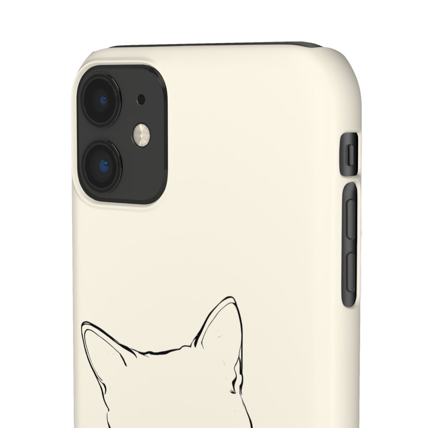 Charming Whiskers, Minimalist Cat Portrait Phone Case