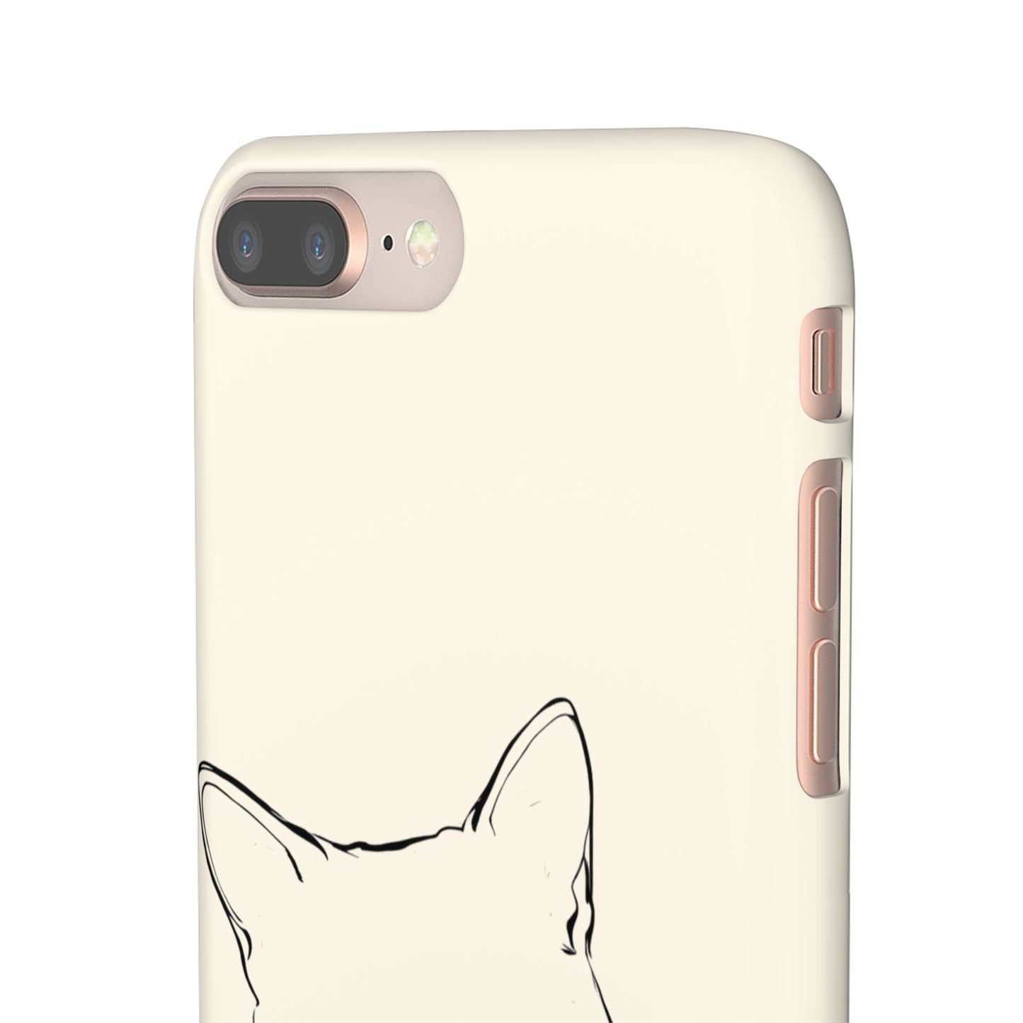 Charming Whiskers, Minimalist Cat Portrait Phone Case