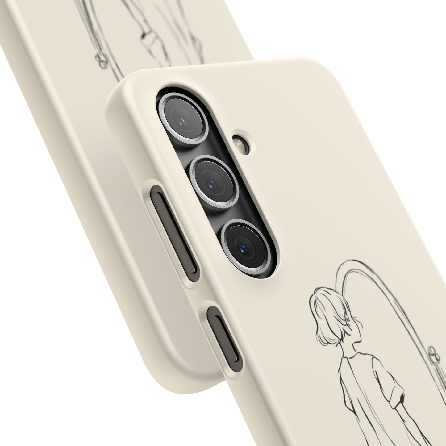 Dreamer's Reflection, Minimalist Line Art Phone Case